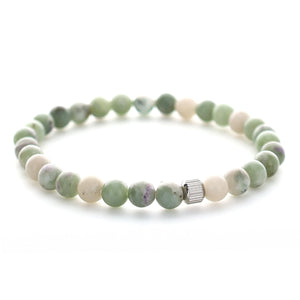 Armband i Jade med detalj i metall