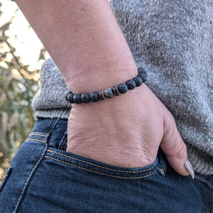 Armband i Lavasten, Svart