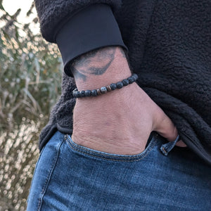 Armband i Lavasten, Svart